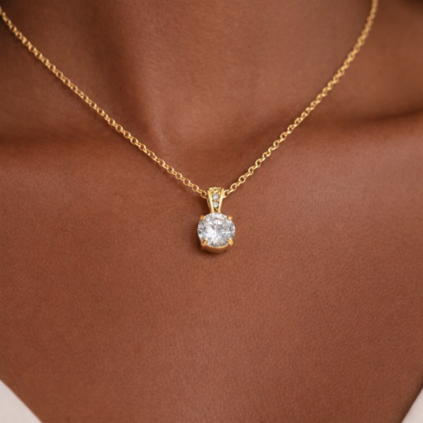 Luna-zain stainless steel non fade necklace silver/gold